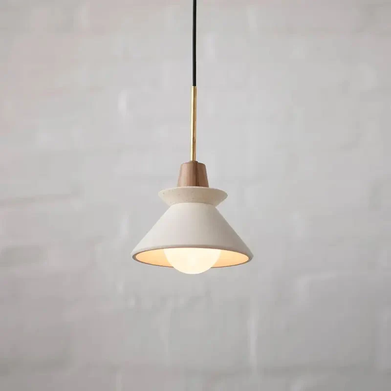 Nordic white cement bedside chandelier creative personality art model room living room restaurant hotel bar small chandelier