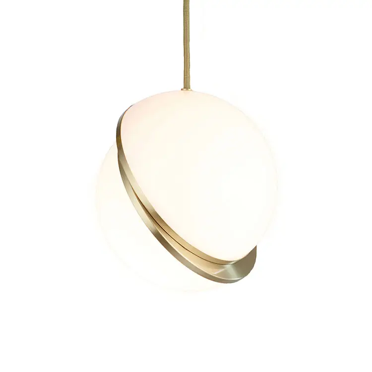 Nordic restaurant bar coffee shop chandelier post- modern bedside bedroom spherical acrylic single head chandelier