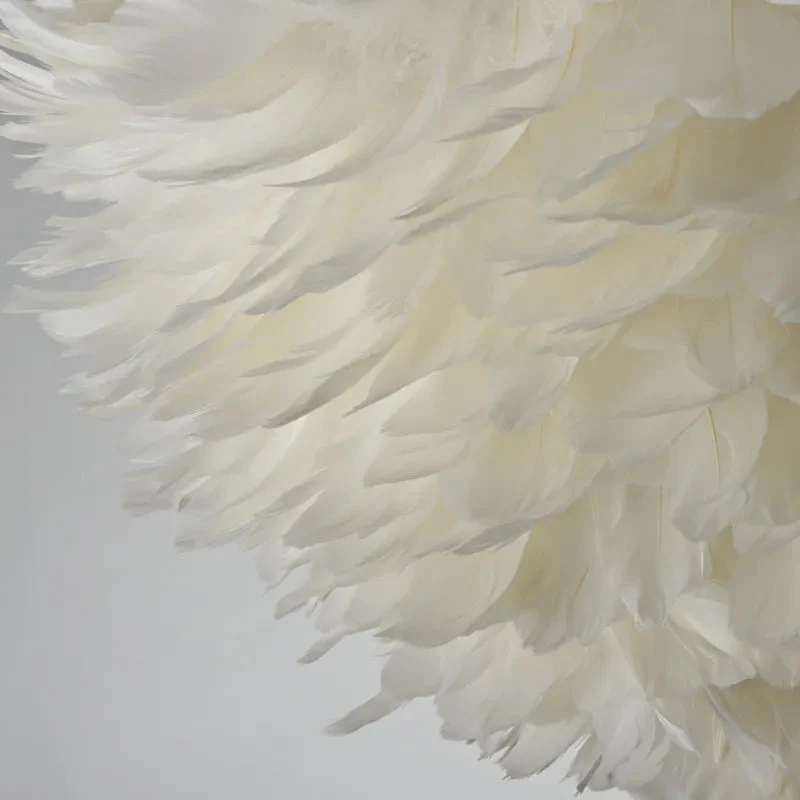 Nordic bedroom Feather lamp modern minimalist creative living room post-modern warm and romantic princess feather chandelier