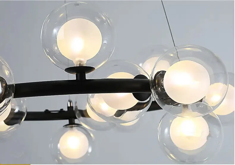 Nordic post-modern living room bedroom molecular glass lamp creative Nordic restaurant home magic bean chandelier