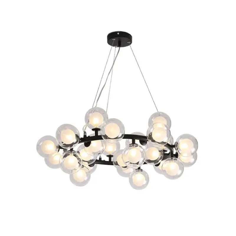 Nordic post-modern living room bedroom molecular glass lamp creative Nordic restaurant home magic bean chandelier