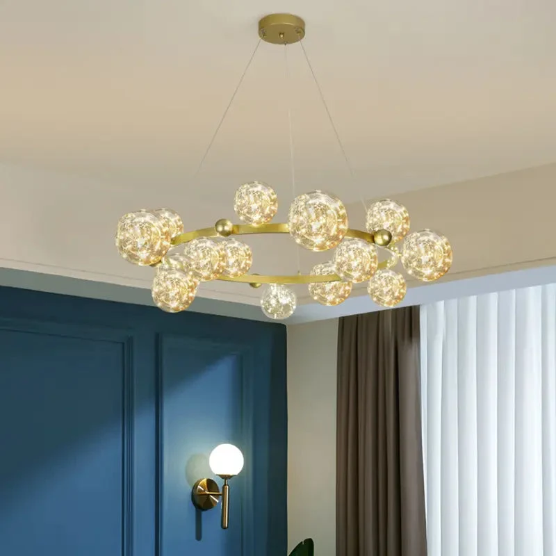 Nordic living room chandelier simple modern gypsophila bedroom bubble light magic bean string restaurant light