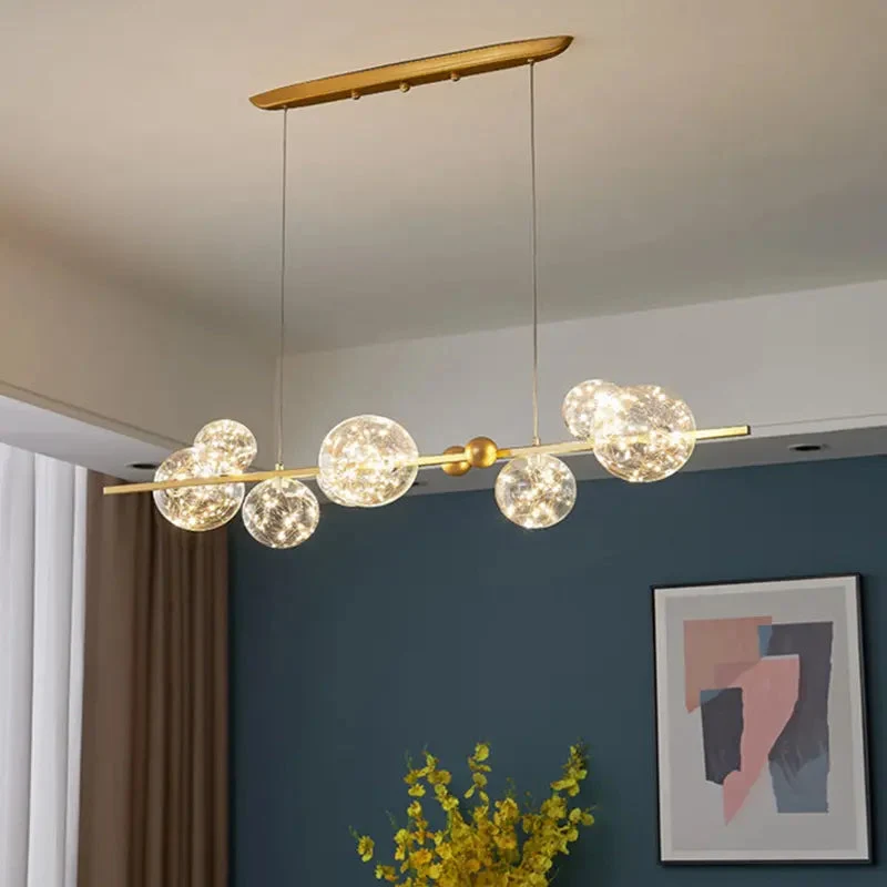 Nordic living room chandelier simple modern gypsophila bedroom bubble light magic bean string restaurant light