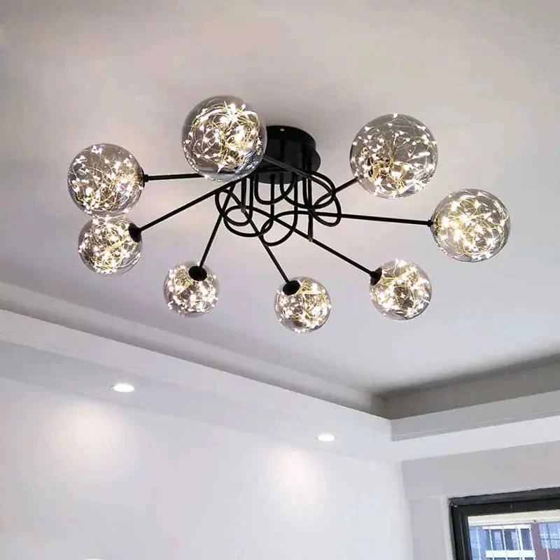 Gypsophila ceiling lamp simple modern living room lamp Nordic light luxury design sense home master bedroom dining room lamp