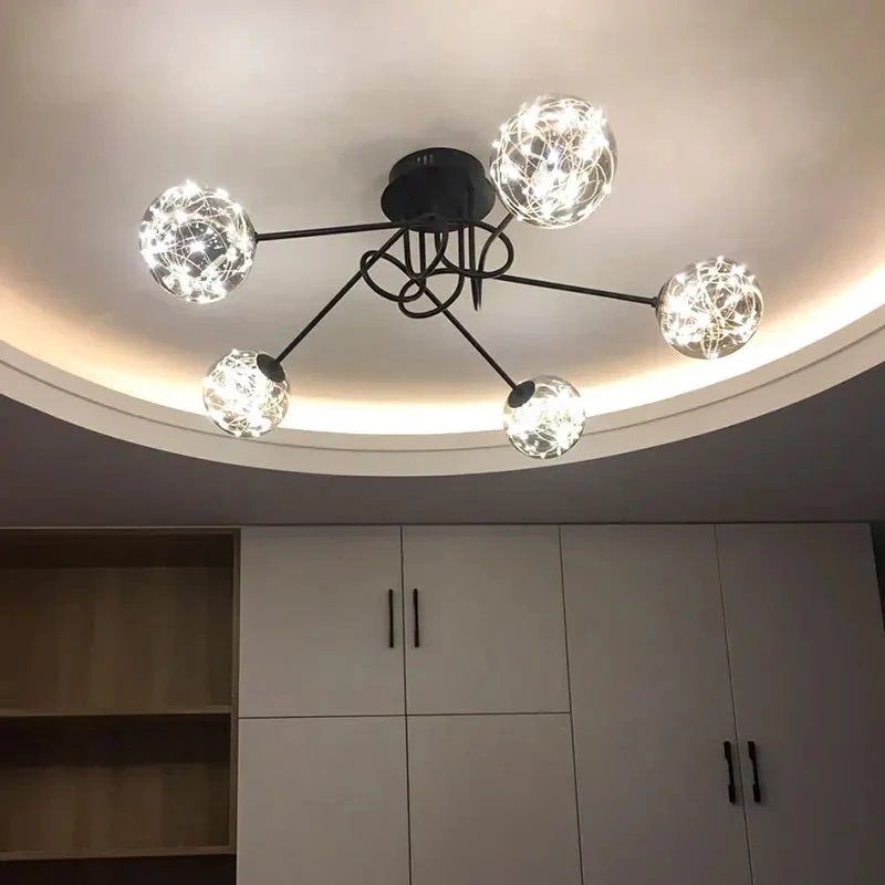 Gypsophila ceiling lamp simple modern living room lamp Nordic light luxury design sense home master bedroom dining room lamp