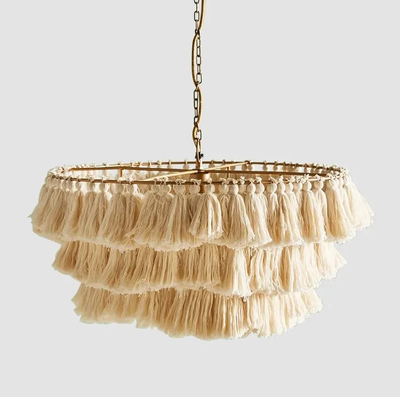 Bohemian Chandelier Pendant Light Chain Pendent Tiered LED Light