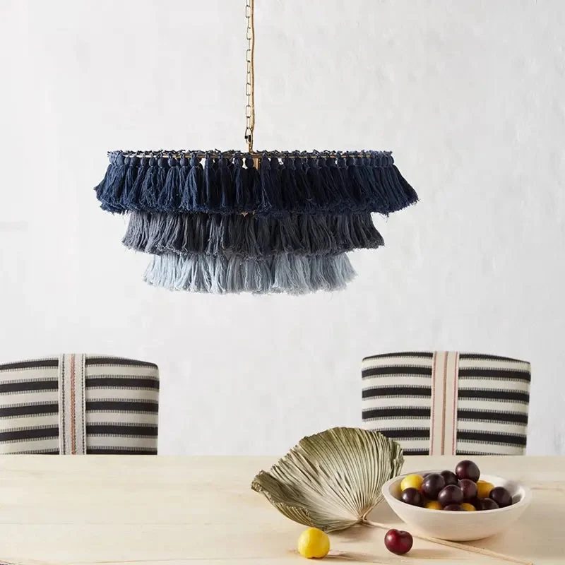 Bohemian Chandelier Pendant Light Chain Pendent Tiered LED Light