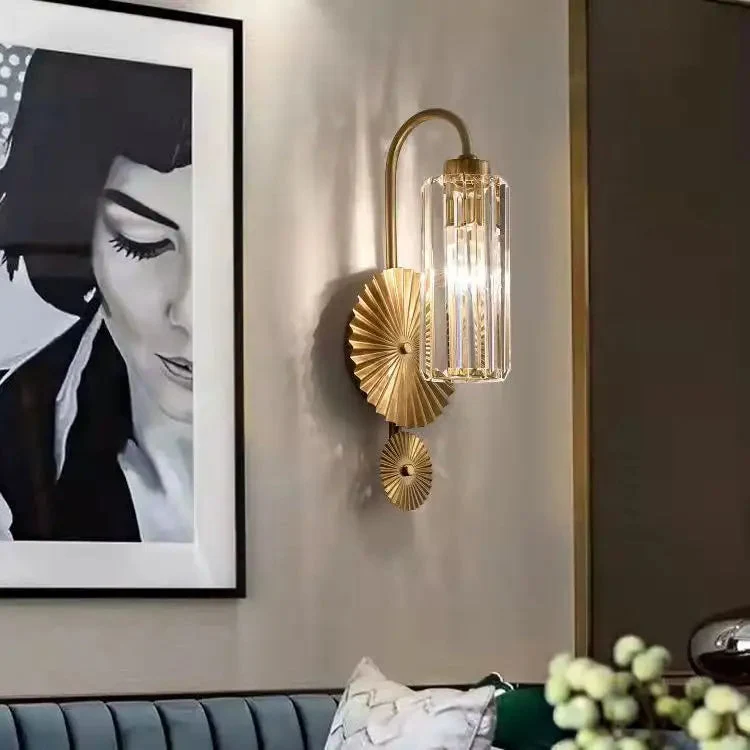 Luxury Crystal Wall Lamps Living Room Background Led Wall Lamp Interior Hotel Bedside Lamp Staircase Aisle Decorative Light Gold
