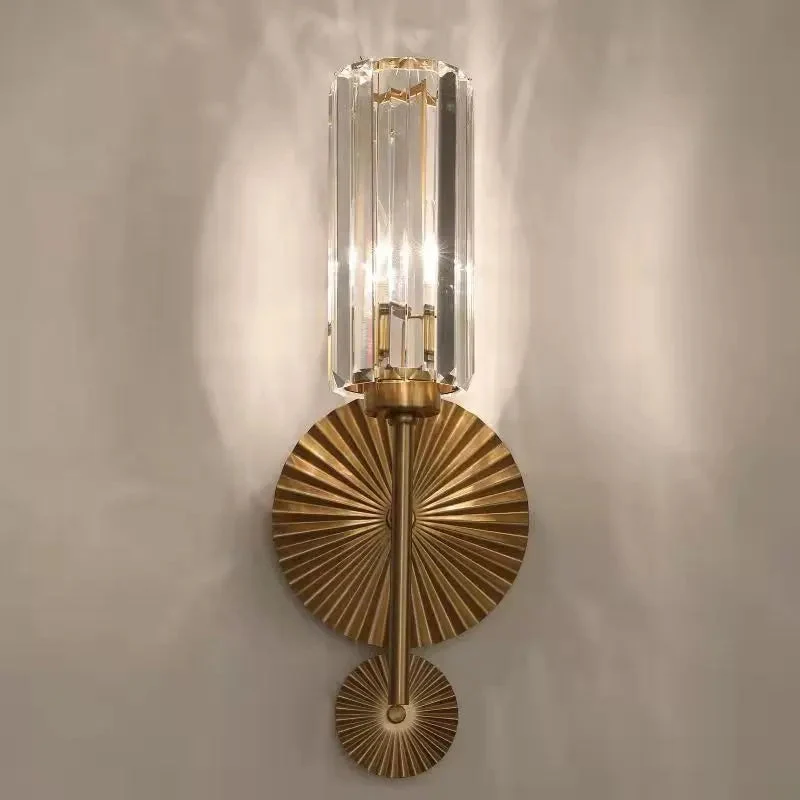 Luxury Crystal Wall Lamps Living Room Background Led Wall Lamp Interior Hotel Bedside Lamp Staircase Aisle Decorative Light Gold