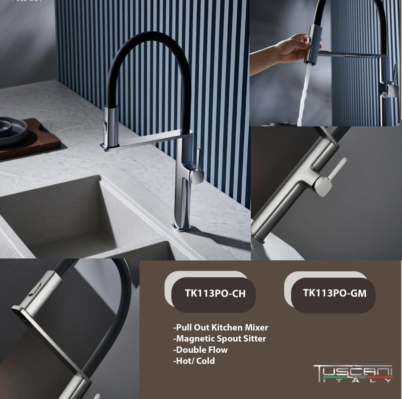 TK113PO - Kitania Series Pull Out Kitchen Mixer