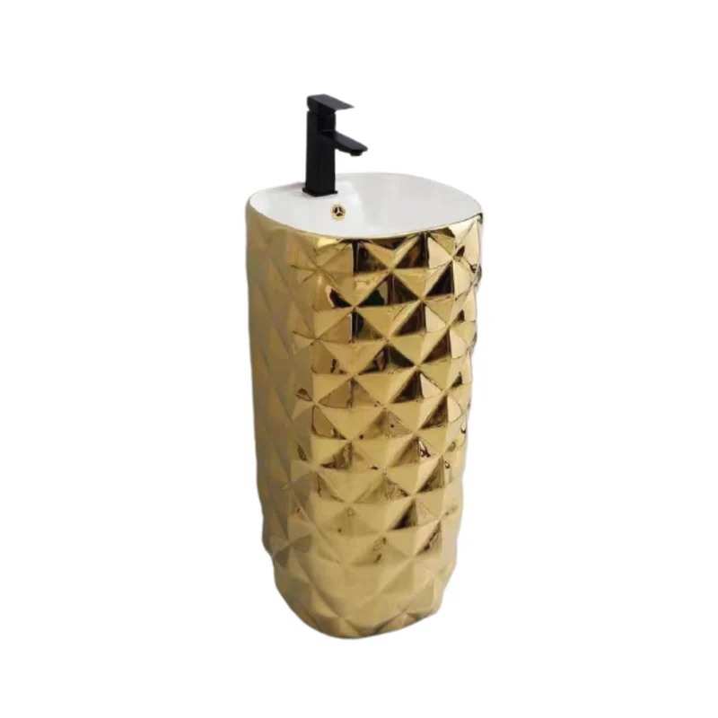 TB4282WG - Gold Pedestal Basin