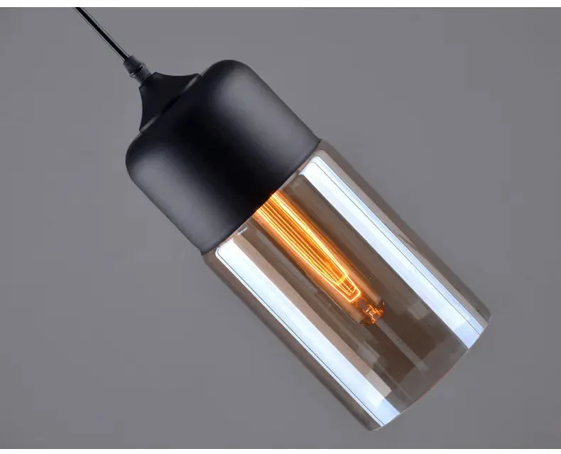 Modern minimalist loft pendant lamps bar counter dining room living room personality creative bar glass chandelier