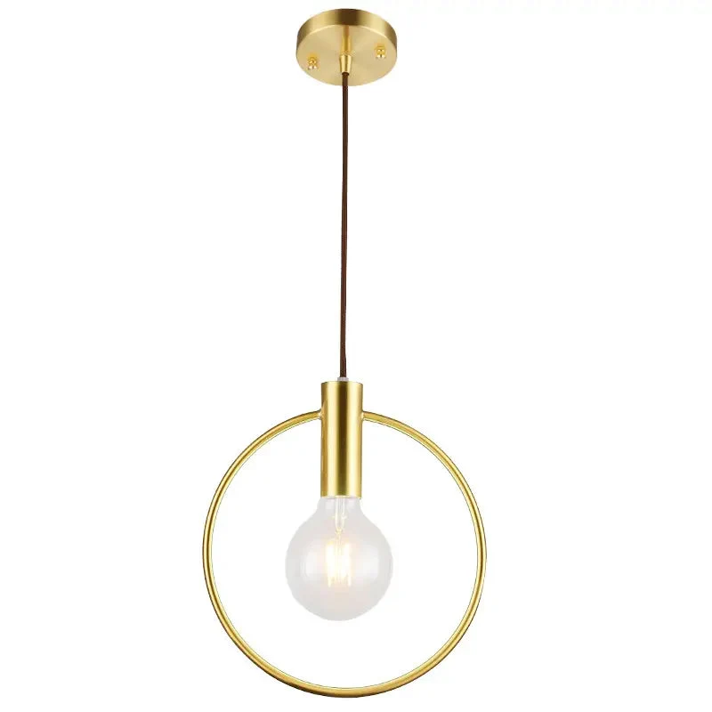 Nordic restaurant brass chandelier bar counter chandelier simple bedroom bedside balcony study room lamps