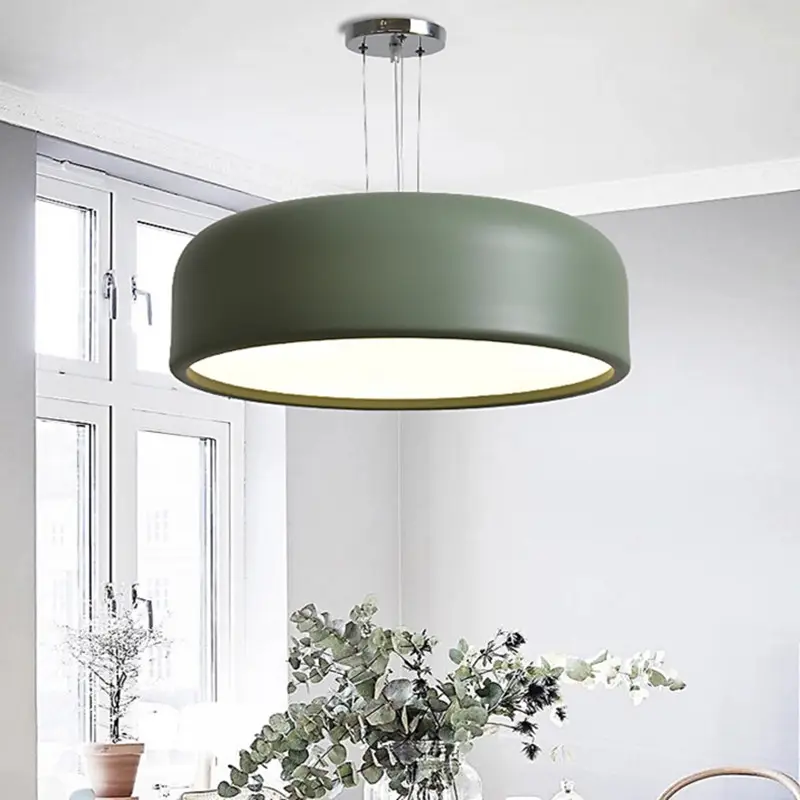 Scandinavian Pendant Lamp Hanging Dual-purpose Lamps Post-modern Minimalist Bedroom Dining Room Study Fashion LED Iron Acrylic