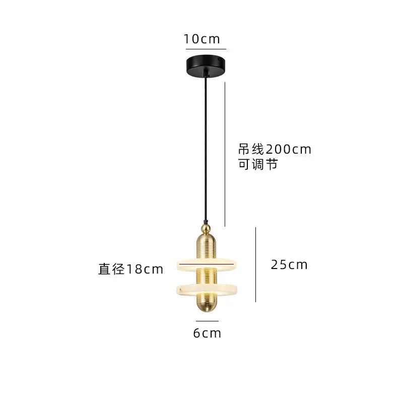 Modern chandelier Natural Marble LED Pendant Lights Aluminum Drop For Dinging Room Hotel Bedside Hanging Lamp Cord Adjustable
