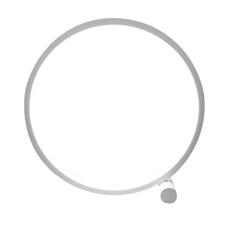 Modern LED Table Lamp Bedroom Circular Desk Lamps For Living Room Black/White Dimmable Bedside Lamp Round Night Light Decoration