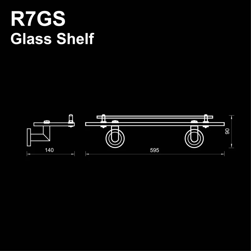R7GS - RONDANA Series Glass Shelf - Bathroom Accessories