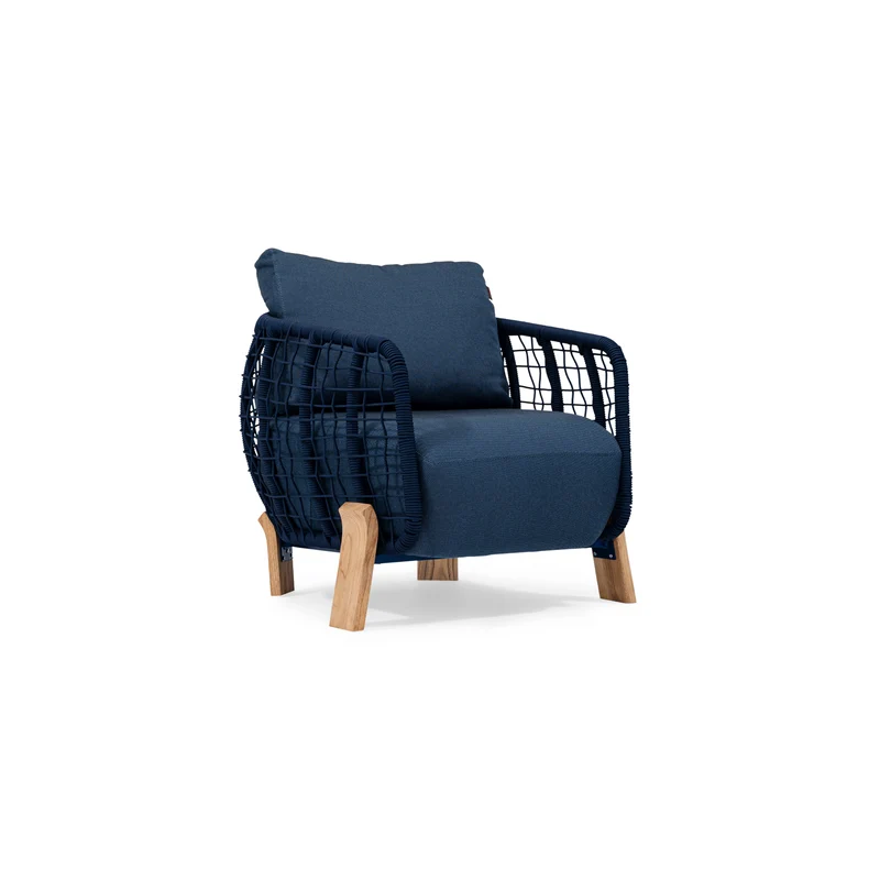 Sancrea Titus 606- Rope- Wrapped Teak Single Seater Chair