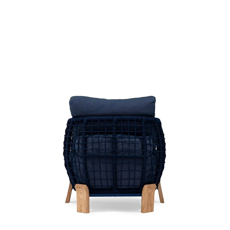 Sancrea Titus 606- Rope- Wrapped Teak Single Seater Chair