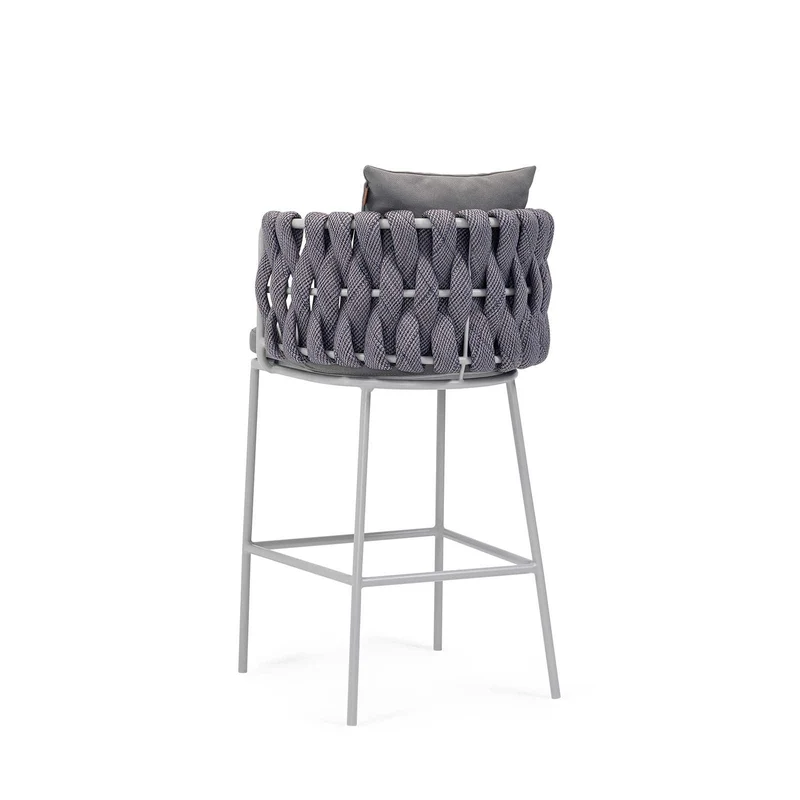Sancrea Merlin 614 – Rope-Wrapped Aluminium Bar & Counter Stool