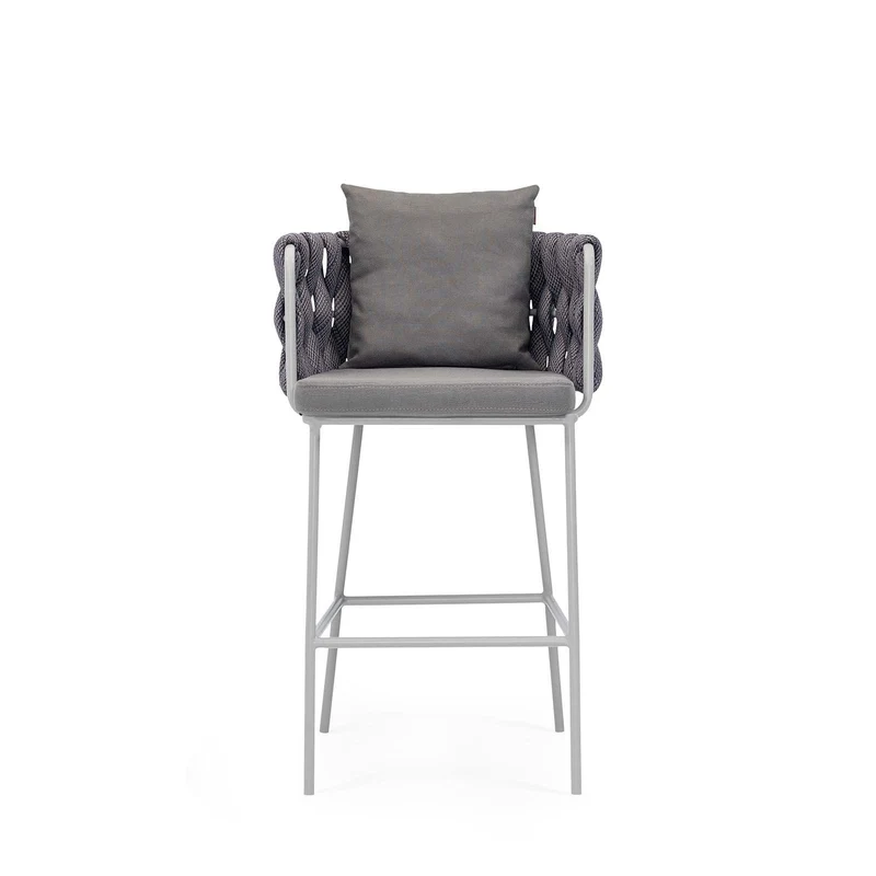 Sancrea Merlin 614 – Rope-Wrapped Aluminium Bar & Counter Stool