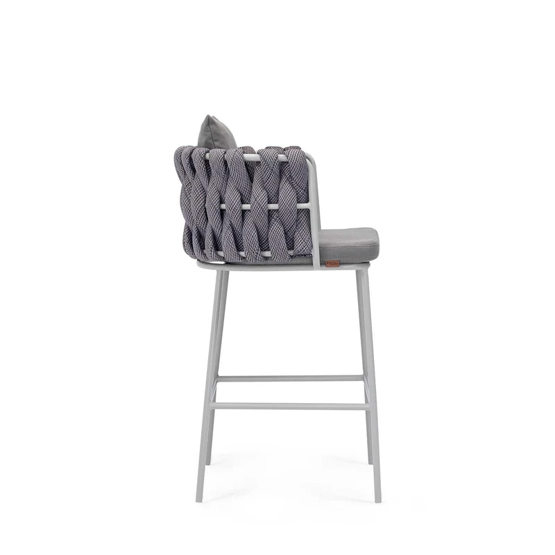 Sancrea Merlin 614 – Rope-Wrapped Aluminium Bar & Counter Stool