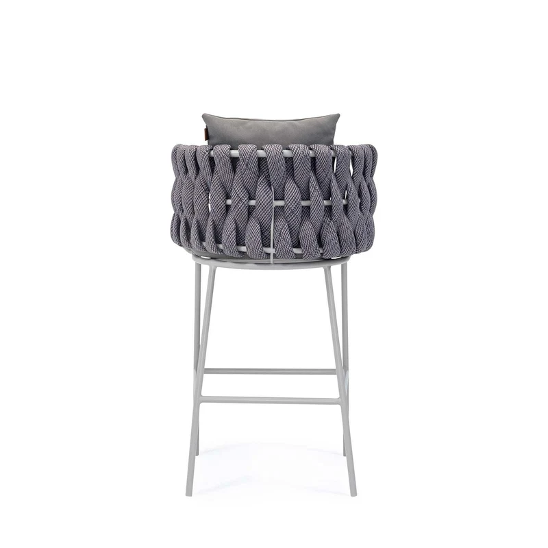 Sancrea Merlin 614 – Rope-Wrapped Aluminium Bar & Counter Stool