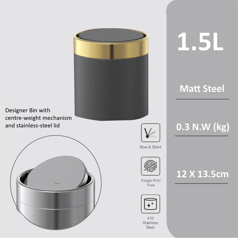 Tuscani JAVA TJ-8863 Swing Lid Bin