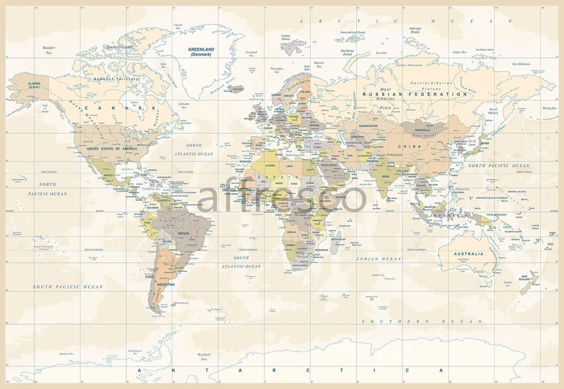 Murals, Frescoes and photo wallpaper. Maps Art. ID136487