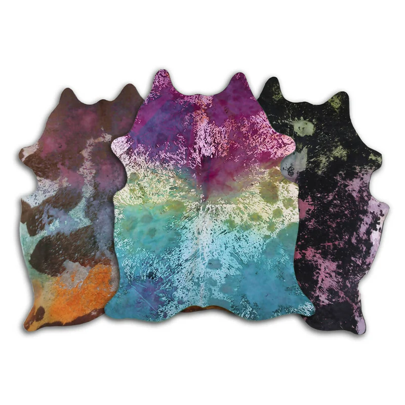 DEKOLAND - Distressed Colorful/Tie Dye Cowhide