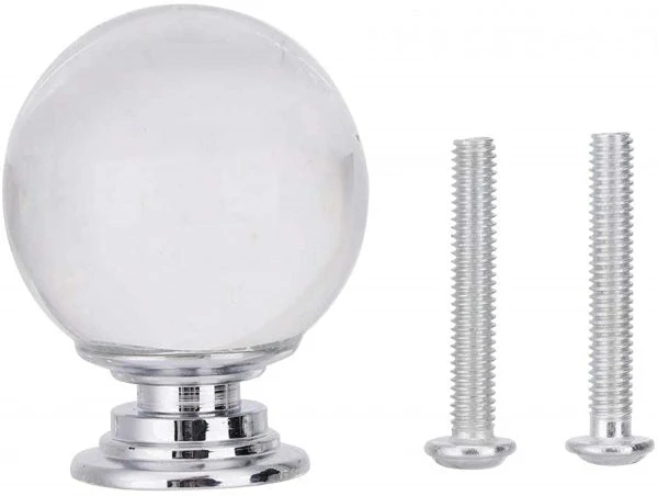 Vila 2010 Drawer Handle, Clear 30mm Drawer Knobs, 1Pcs Hardware for Cupboard Cabinet