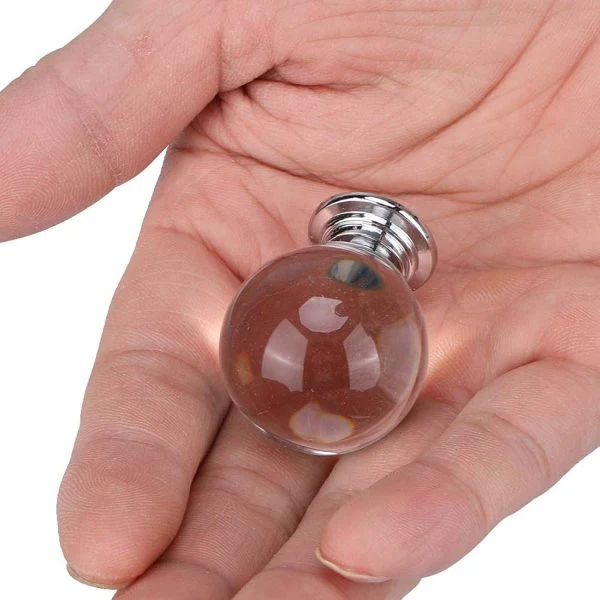 Vila 2010 Drawer Handle, Clear 30mm Drawer Knobs, 1Pcs Hardware for Cupboard Cabinet