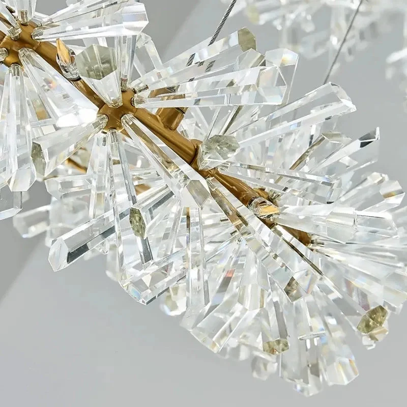 New crystal flower ceiling chandelier led Luxury indoor lighting home decoration for Living Room Bedroom Restaurant G4 bulb