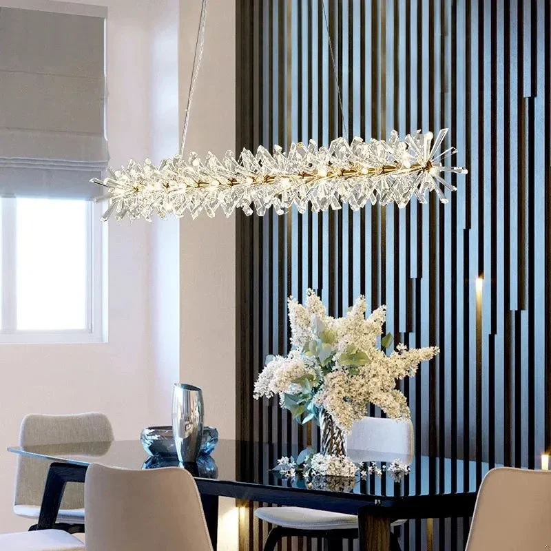 New crystal flower ceiling chandelier led Luxury indoor lighting home decoration for Living Room Bedroom Restaurant G4 bulb