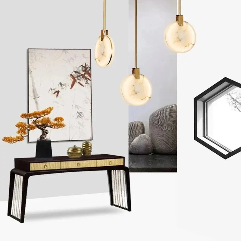 Modern Nordic luminaria creative Resin LED Pendant Lights marble small decoration pendant lamp cafe clothing store bar