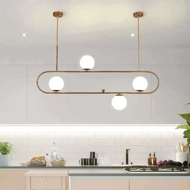 Suspension Golden Pendant Lights Metal Glass Mirror Ball Hanging Lamp Kitchen Modern Lighting Fixtures Hanging Light