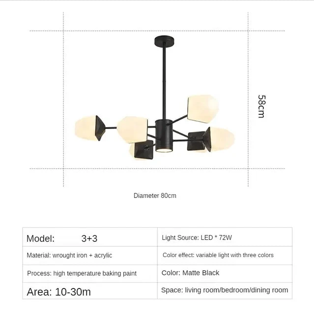 Ice cube chandelier Nordic personality molecular lamp modern magic bean lamp restaurant master bedroom clothing store lamps