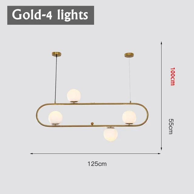 Suspension Golden Pendant Lights Metal Glass Mirror Ball Hanging Lamp Kitchen Modern Lighting Fixtures Hanging Light