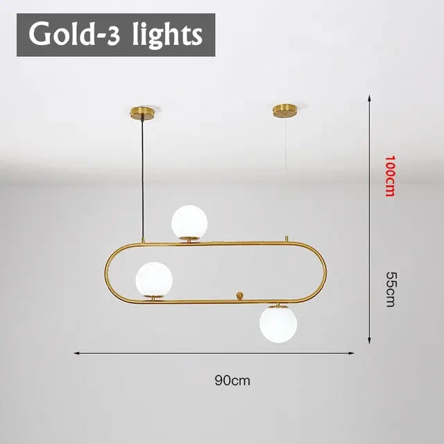 Suspension Golden Pendant Lights Metal Glass Mirror Ball Hanging Lamp Kitchen Modern Lighting Fixtures Hanging Light