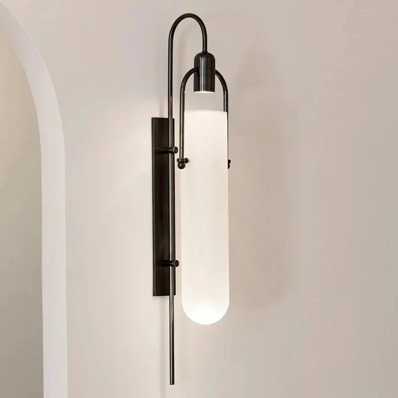 Nordic creative glass wall lamp postmodern bedside decoration designer background wall aisle personality simple art lamp