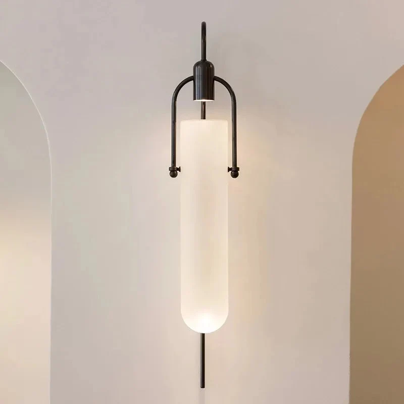 Nordic creative glass wall lamp postmodern bedside decoration designer background wall aisle personality simple art lamp