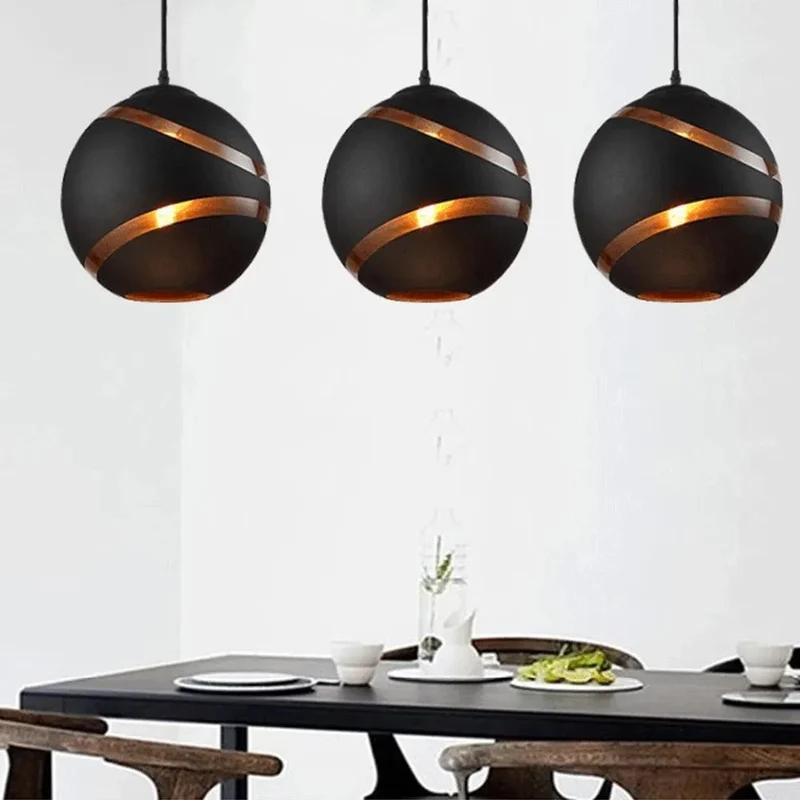 Modern Glass Round Ball Pendant Lights E27 LED Suspension Luminaire Designer Minimalist Loft Lights Casual Living Room Lamps