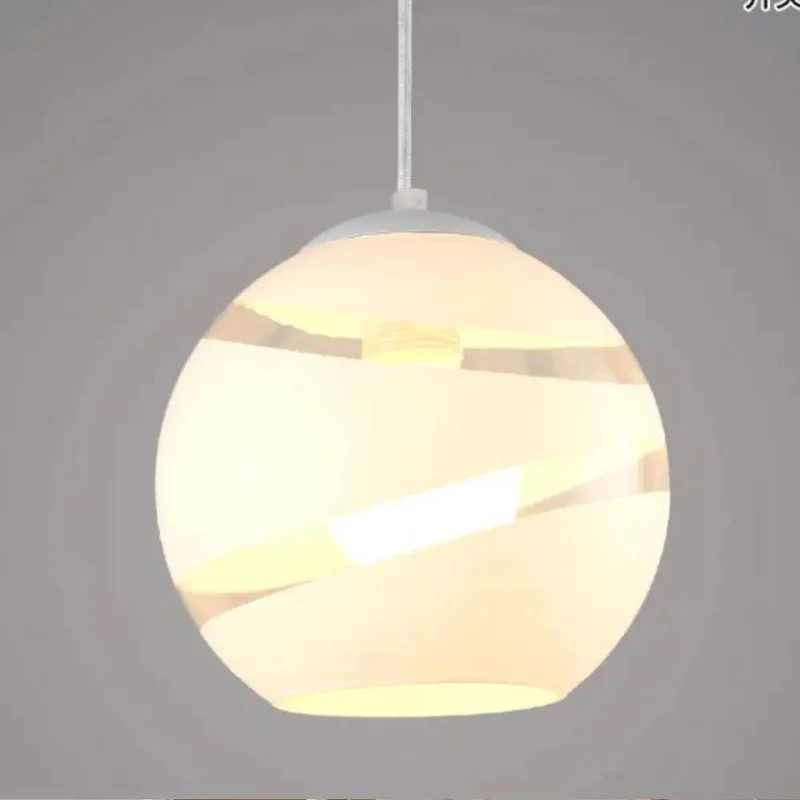 Modern Glass Round Ball Pendant Lights E27 LED Suspension Luminaire Designer Minimalist Loft Lights Casual Living Room Lamps