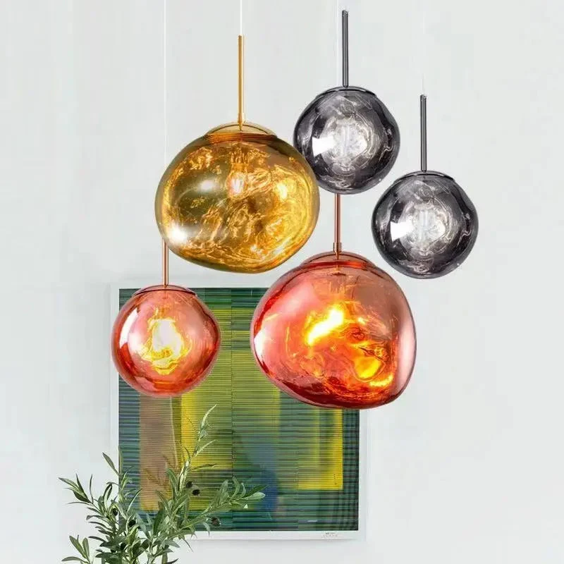 Nordic modern minimalist light luxury glass chandelier bedroom porch balcony aisle cloakroom starry chandelier