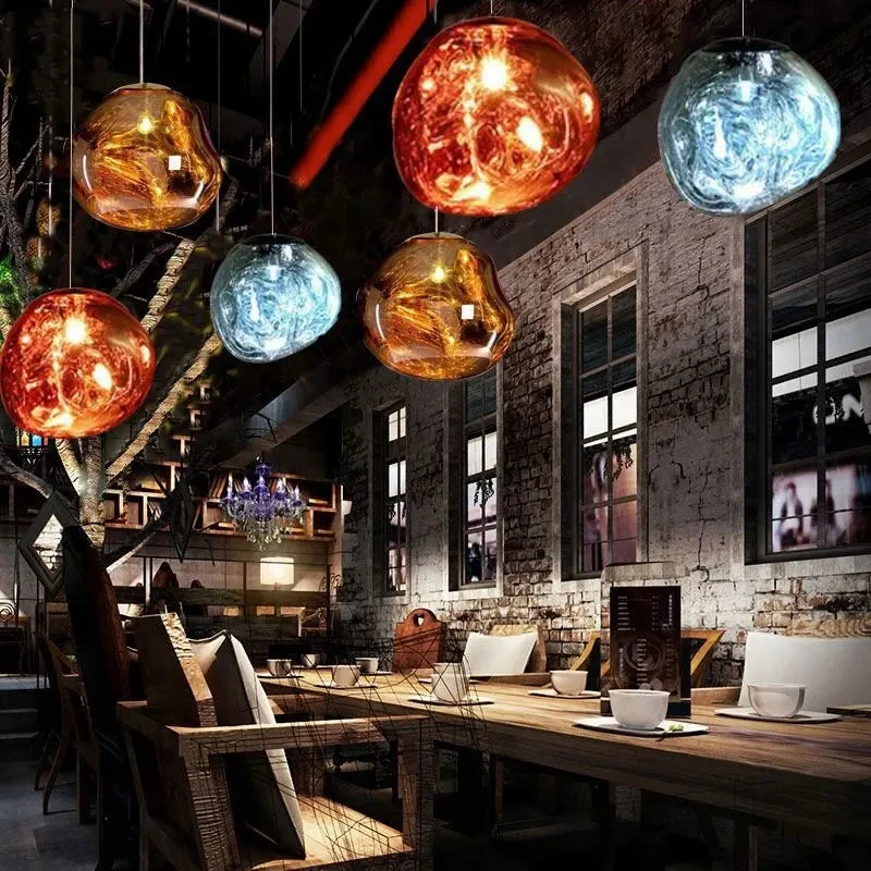 Nordic modern minimalist light luxury glass chandelier bedroom porch balcony aisle cloakroom starry chandelier