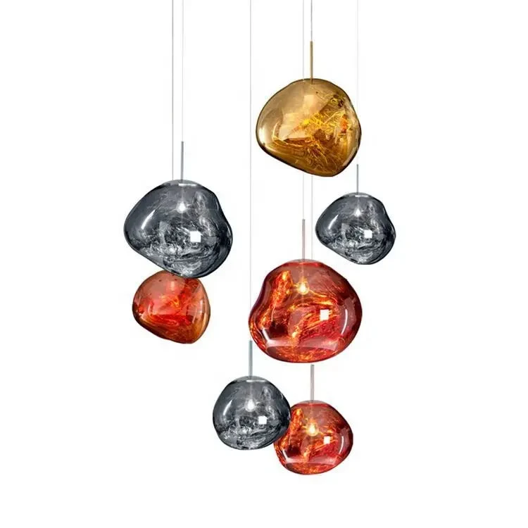 Nordic modern minimalist light luxury glass chandelier bedroom porch balcony aisle cloakroom starry chandelier
