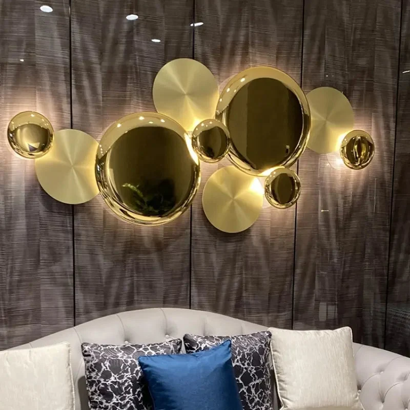 Modern Creative Wall Lamp Living Room Bedroom Luxury Golden Background Wall Combination Decorative Ins Trendy Wall Lamps Fixture