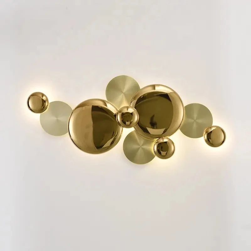 Modern Creative Wall Lamp Living Room Bedroom Luxury Golden Background Wall Combination Decorative Ins Trendy Wall Lamps Fixture
