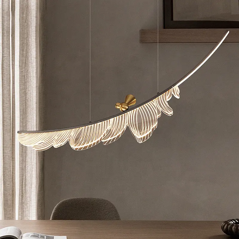 Art Design Leaves Chandeliers Feather Pendant Lights