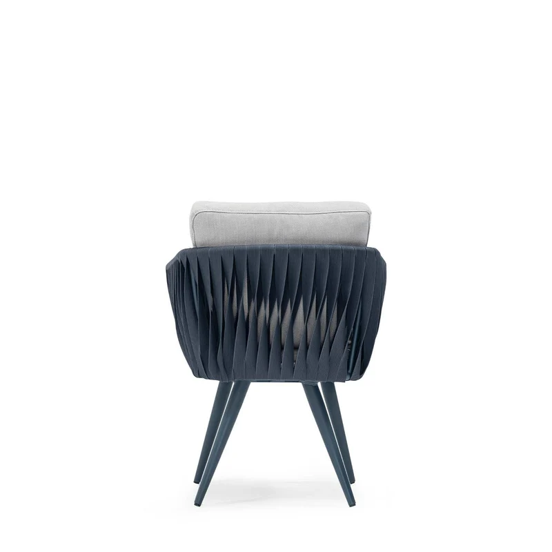 Sancrea Pure 617- Contemporary Aluminium & Rope Accent Chair